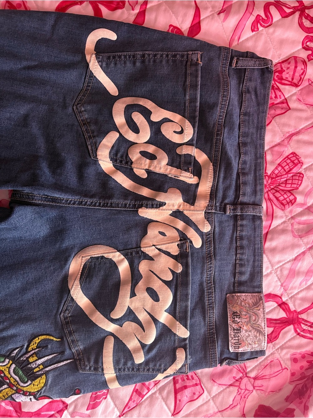 Ed Hardy embroidered jeans